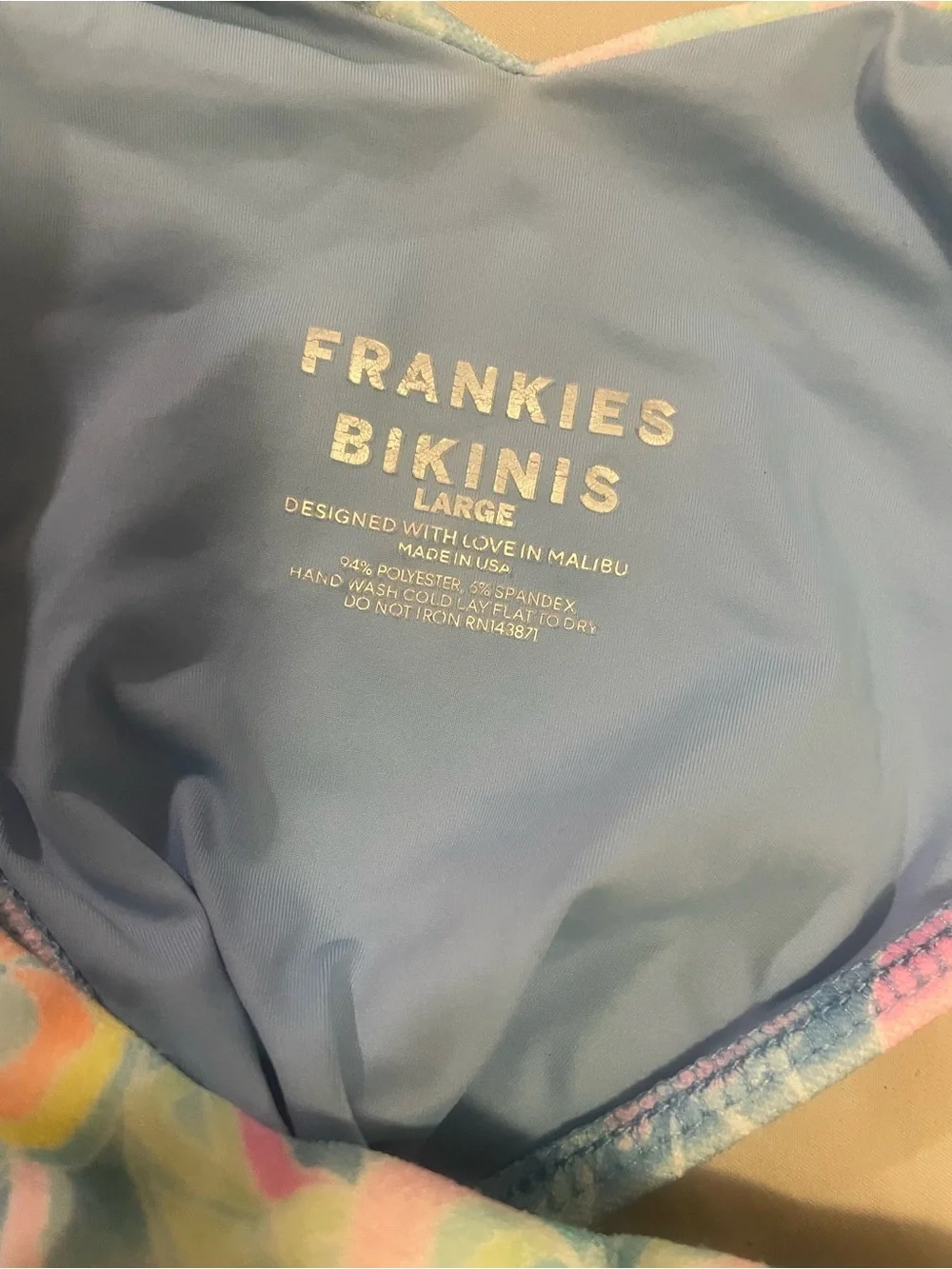 Frankie's Bikinis Pastel Floral Scoop Top & High-Cut Bottom in Blue, Pink, Mint